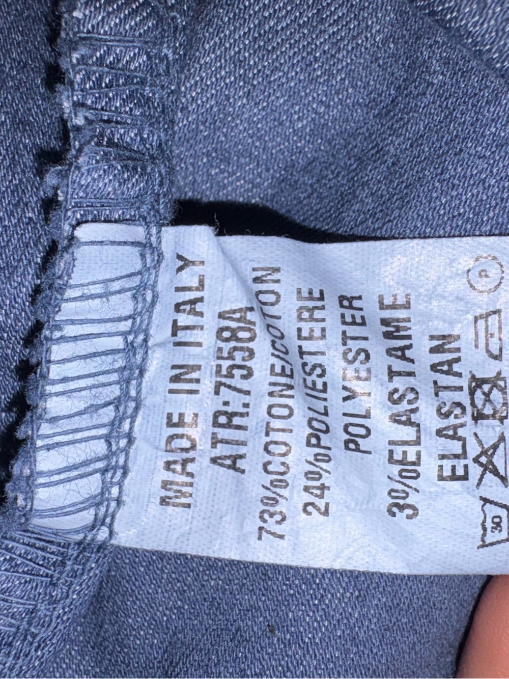 Bella Amore Made in Italy Cropped Graphic Jogger Pants Gray Stretch Size L - Picture 5 of 9